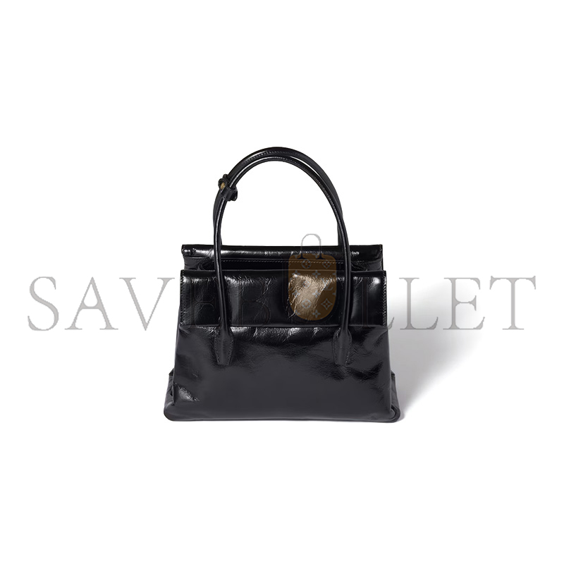 MIU MIU SOLITAIRE SHINY LEATHER BAG 5BA302 (28*19.5*11cm)